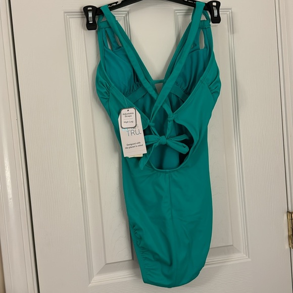 One Piece Missy Green Swimsuit - Picture 2 of 10